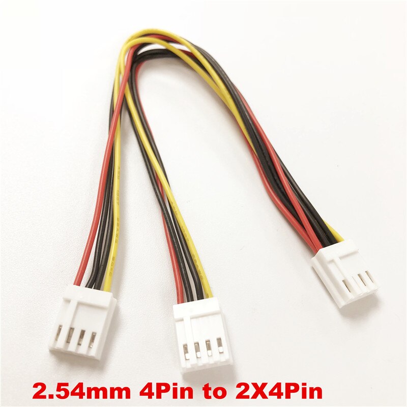 2 kpl/erä itx fdd levyke 4 pin naaras 2.54mm to 2 x 4 pin naaras dual 4 pin pieni 4 pin muunnin virtalähde johdot kaapeli johto 20/30cm: 20cm / 4 pin  to 2 x 4 pin 22 awg