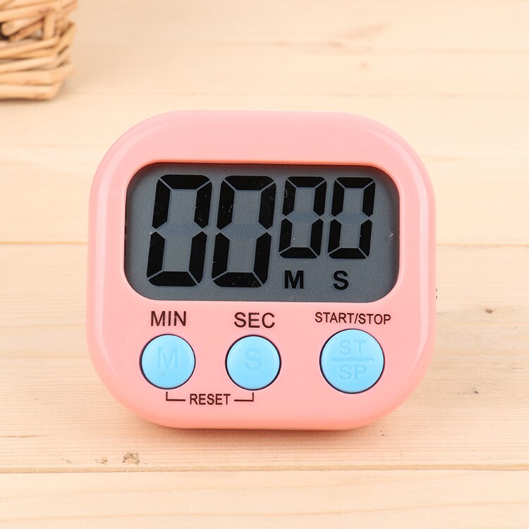 Multi-function Timer Kitchen Baking Timer Countdown Electronic Kitchen Timer Kitchen Gadget: Pink