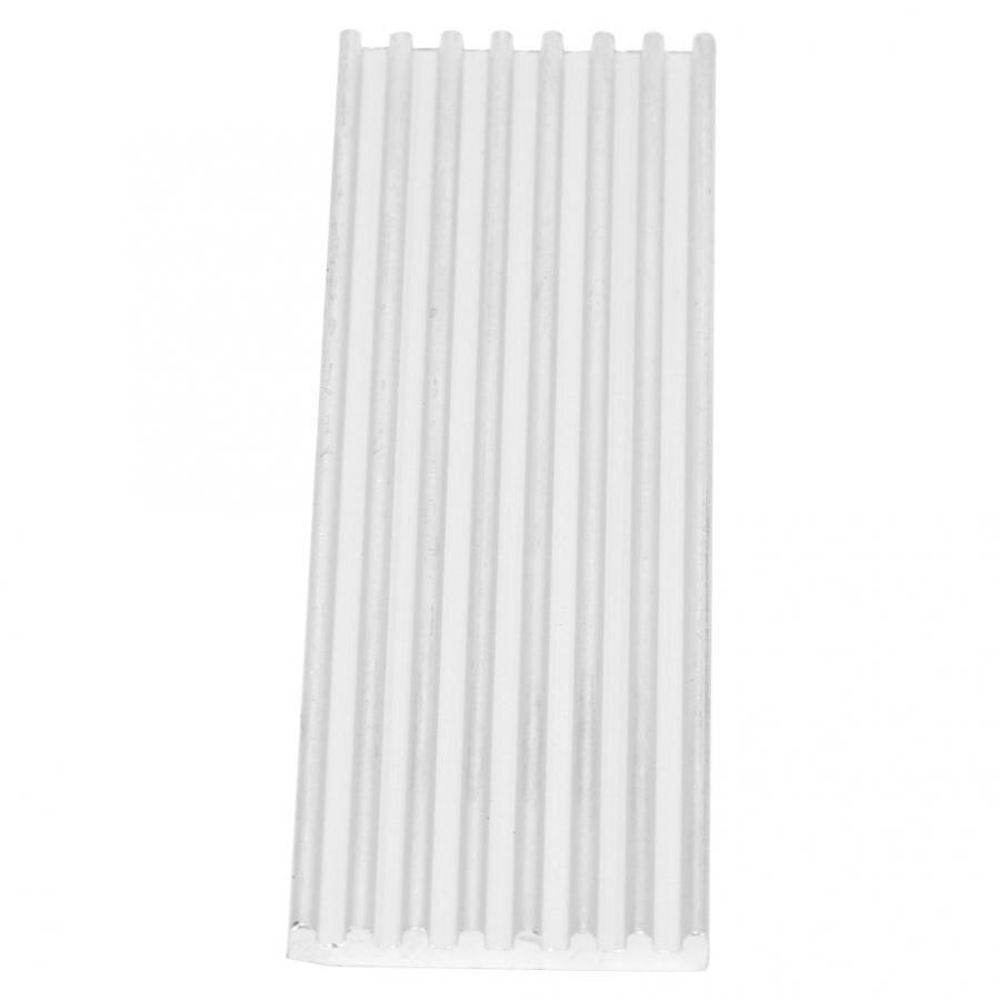 10Pcs Aluminum Radiating Fin Cooling Heatsink M2-3(Q22*3*70-White) Cooling Fin Heat Sink For M.2 2280 SSD Radiator Chip Heatsink