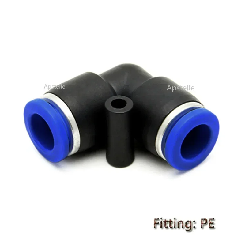 Pneumatisk fitting fittings hurtigkobling luft vandslange rørforbindelser plast pu  py 4 6mm 8mm 10mm 12mm 16mm stik ind i stik: Blå / 3/4 "