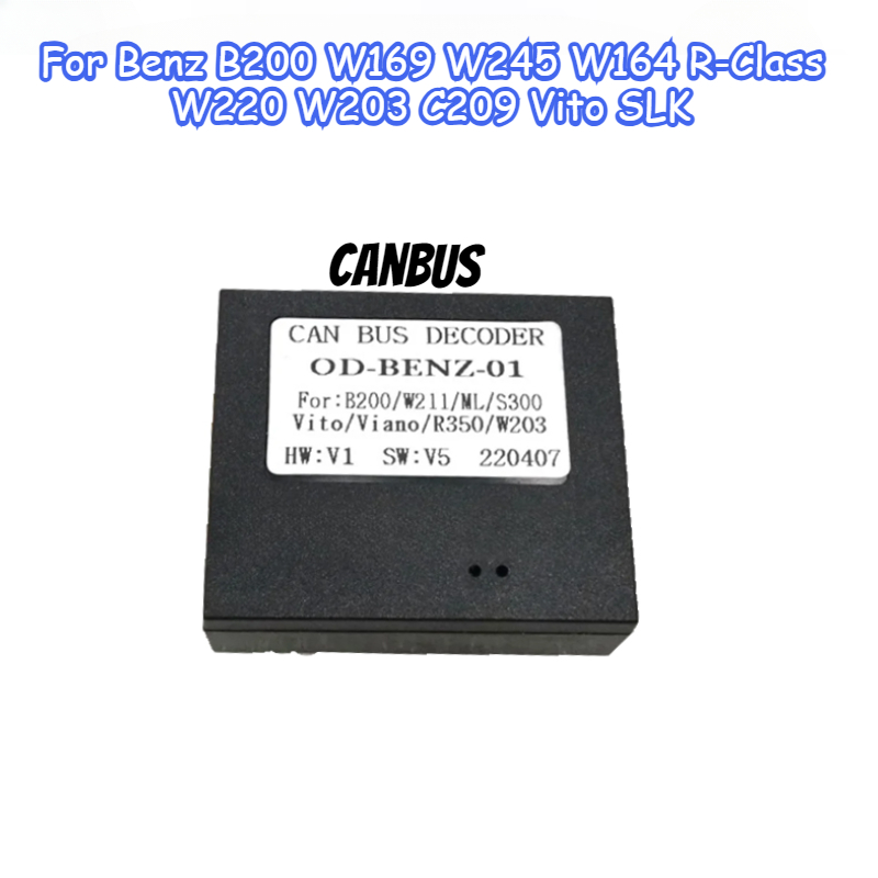 CANbus Box Adapter Decoder Voor Benz B200 W169 W245 W164 R-Klasse W220 W203 C209 Vito SLK Met 16Pin Power kabelboom Kabel