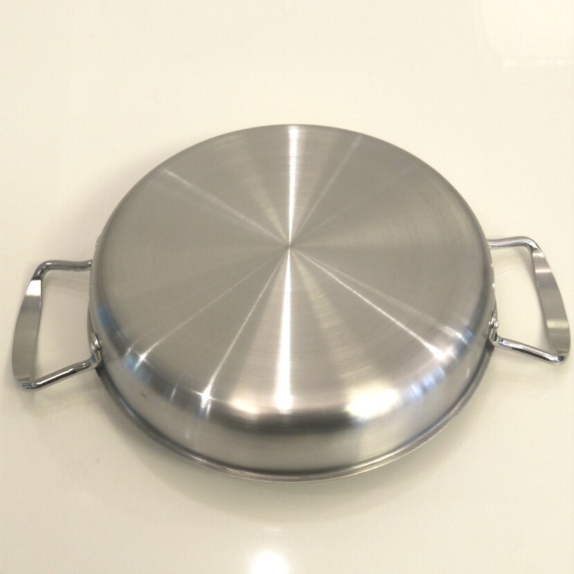 diameter:24cm Non-coating Stainless Steel Fry Pan Griddles & Grill Pans.