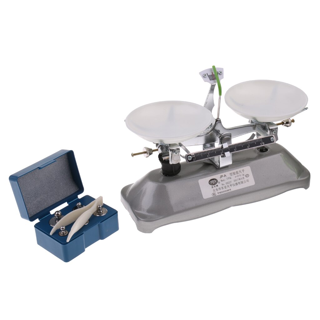 Dubbele Pan Balans, 100G Capaciteit, Single Beam Balans, Voor Lab Analytische Wegen & Balance Leren