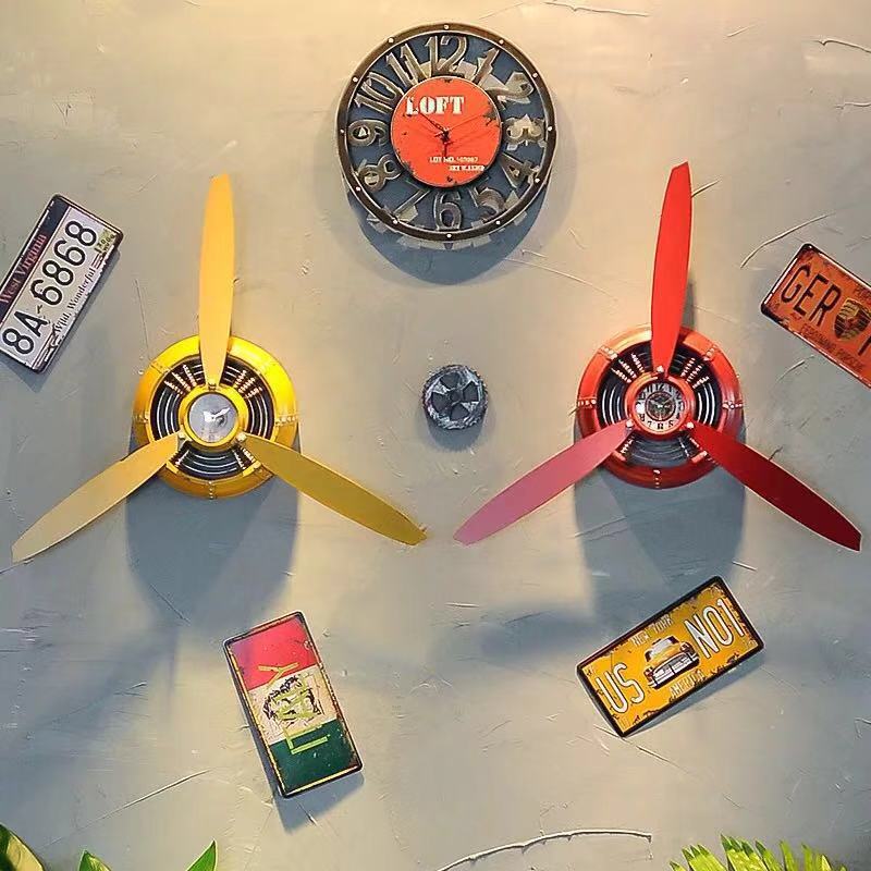 Vintage Industriële Stijl Decoraties Vliegtuig Propeller Ijzeren Muur Decoratie Bar Internet Cafe Hanger Wanddecoratie