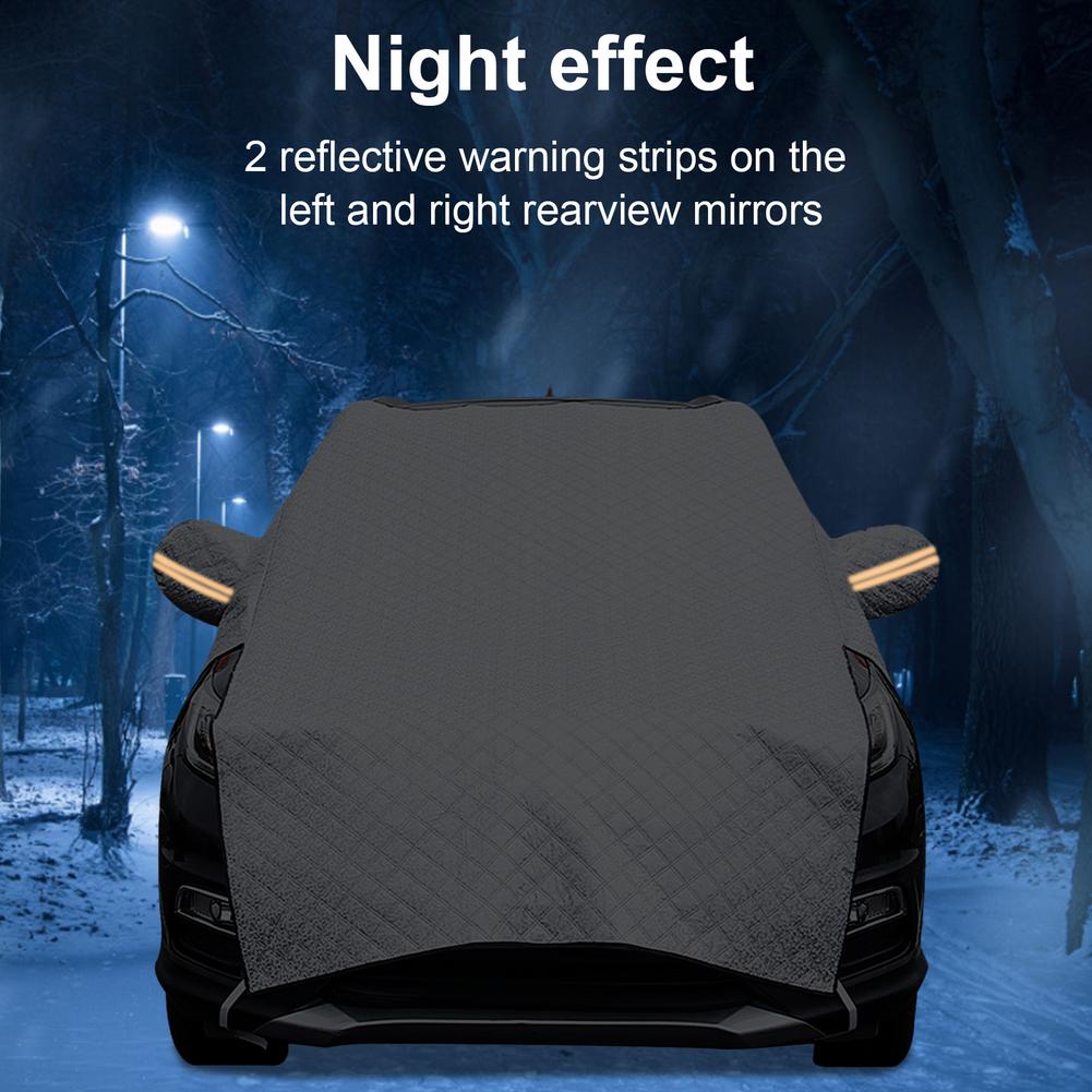 Winter Snow Shield Car Anti-frost Protective Cover Anti-snow Sunscreen Car Front Windshield Shade Cover Half-body Car Cover