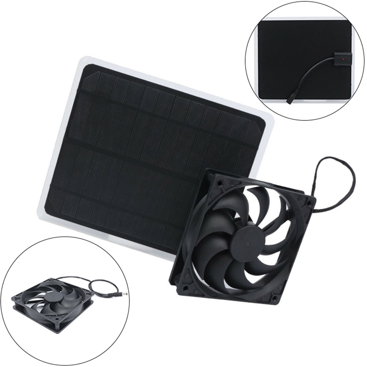 10W Zonnepaneel Fan Ventilator Monokristallijn Silicium Zonnecel Voor Kas Mini Cooling Ventilator Zonne-Ventilator