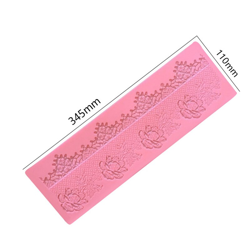 Aomily Lace Rose Wedding Cake Silicone Beautiful Flower Lace Fondant Mold Mousse Sugarcraft Icing Mat Pad Pastry Baking Tools