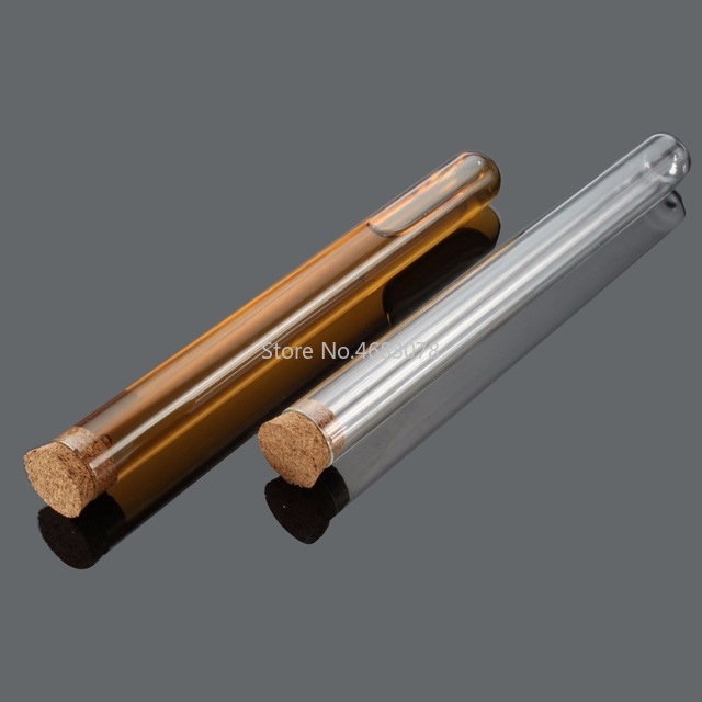 100 sztuk/partia przezroczyste plastikowe okrągłe dno probówki z korkiem puste pachnące rurki herbaty jak szkło 18x105mm