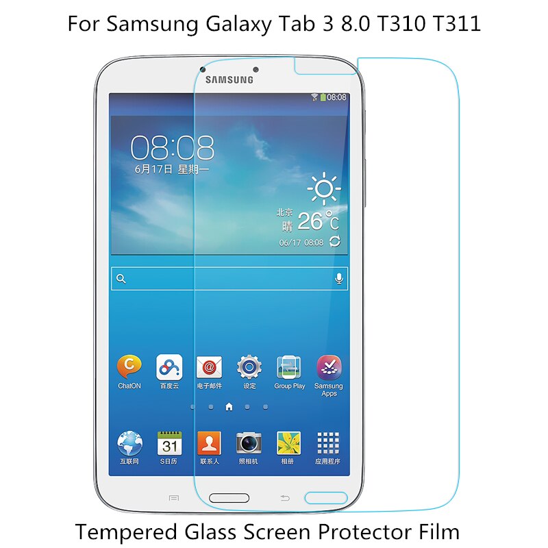 Ultra-Dunne 0.3 Mm 9H Gehard Glas Screen Protector Voor Samsung Galaxy Tab 3 8.0 T310 T311 Tablet gehard Beschermende Film
