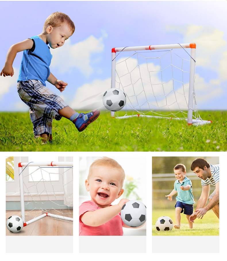 Mini Football Goal Nets Small Soccer Children Exercise Ball Sports Training Football Gate Indoors Activities Yard Kids Games
