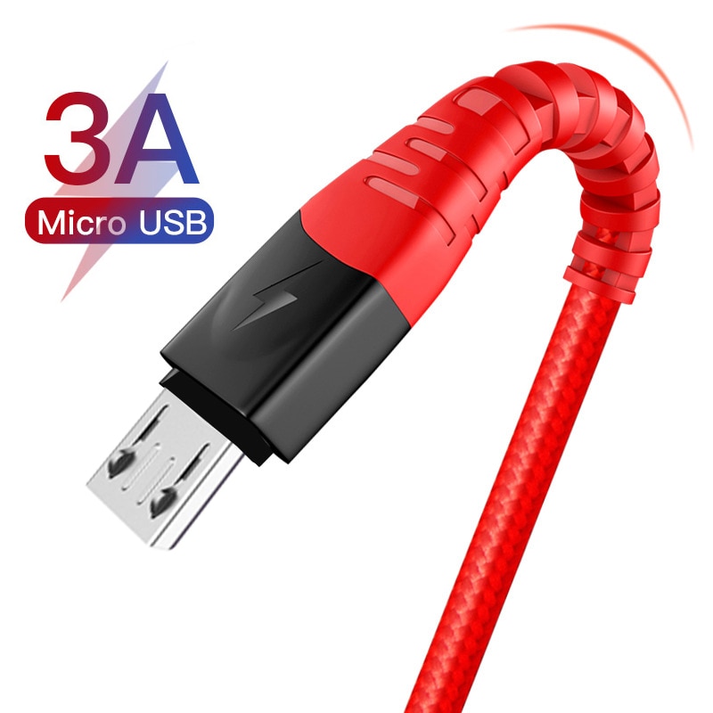 Micro Cavo USB 3A Veloce di Ricarica USB di Dati del Cavo del cavo per Samsung Xiaomi Redmi Nota 4 5 Android Microusb Veloce carica 3M 2M di Cavo