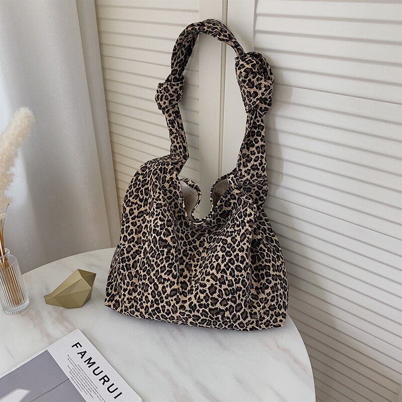 Motif léopard sacs à main pour femmes grande capacité toile sac à bandoulière décontracté femme Shopping sac fourre-tout étudiants livres sac: khaki