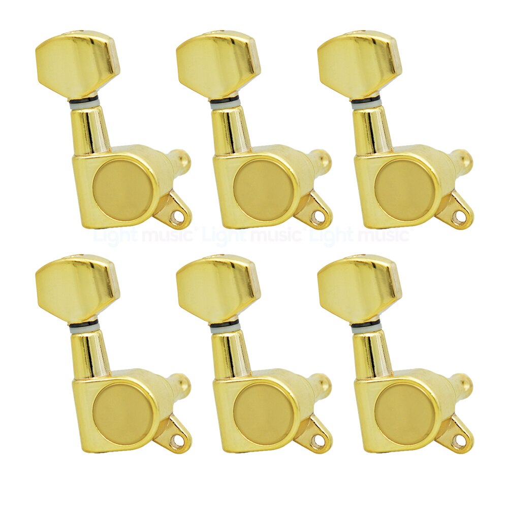 Guitar Tuning Pegs Tuners Machine Heads for Acoustic Electric Guitar Chrome Black Gold 3R3L 6R 6L Guitar Machine: Gold 6R