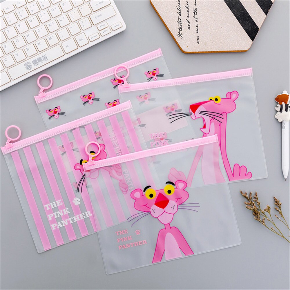 Korean Transparent Lovely Girl's Heart Document Bag File Folder Unicorn Receiving Bag Office Stationery B004