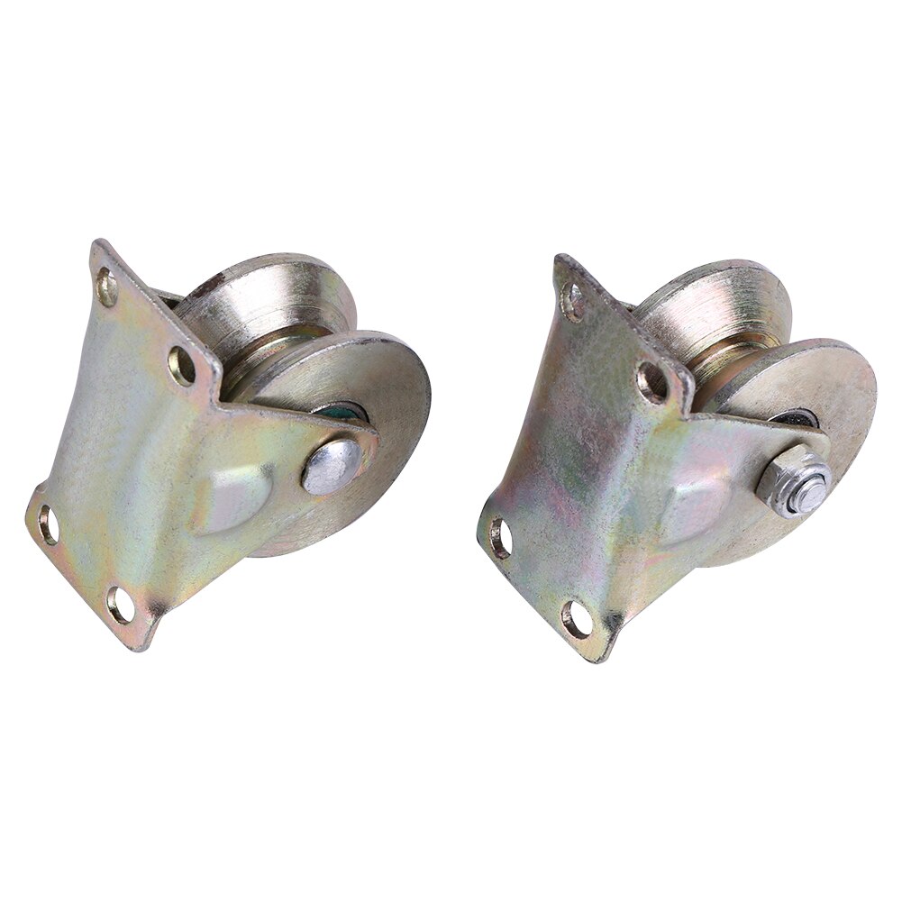2pcs 2inch V Type Wheel Track Rail With Bracket Sliding Gate Roller Steel Sliding Gate Roller Steel V Type Wheels