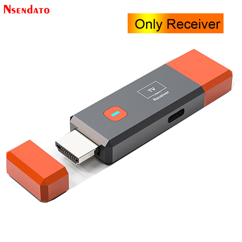 Transmissor e receptor de vídeo sem fio hdmi extensor 50m 1080p hdmi vídeo tv vara dongle adaptador sem fio para câmera portátil pc: Vermelho / other