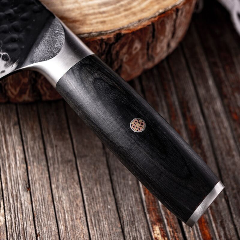 Traditional Handmade Forged Kitchen Knife Hammer Stainless Steel Chef's Chopper Cooking Knives Nakiri Meat Slicer Butcher Knife