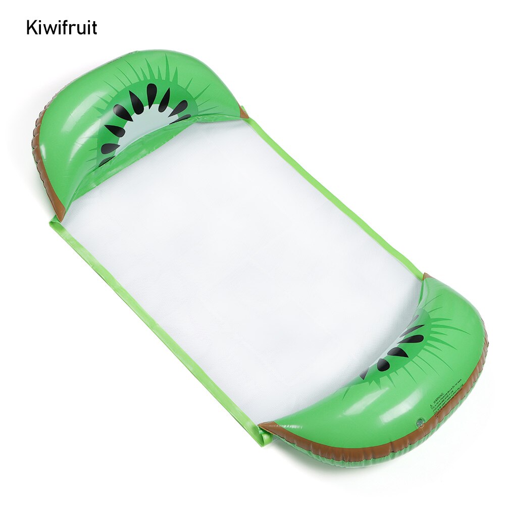 PVC Inflatable Floating Row Float Pool Bed Pool Air Mattresses Water Hammock Swimming Pool Chair Sports Piscina Foldable: Kiwifruit