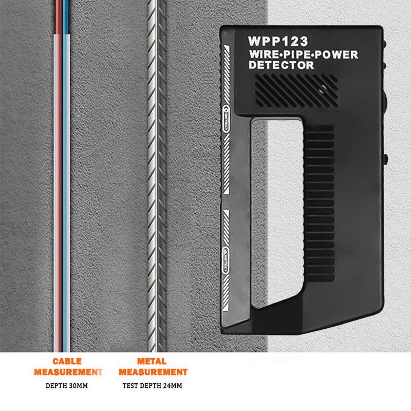 Wpp 123 veggskanner vegg metalldetektor sensor til finne metall tre pigger ac metalltråd metalldeteksjon