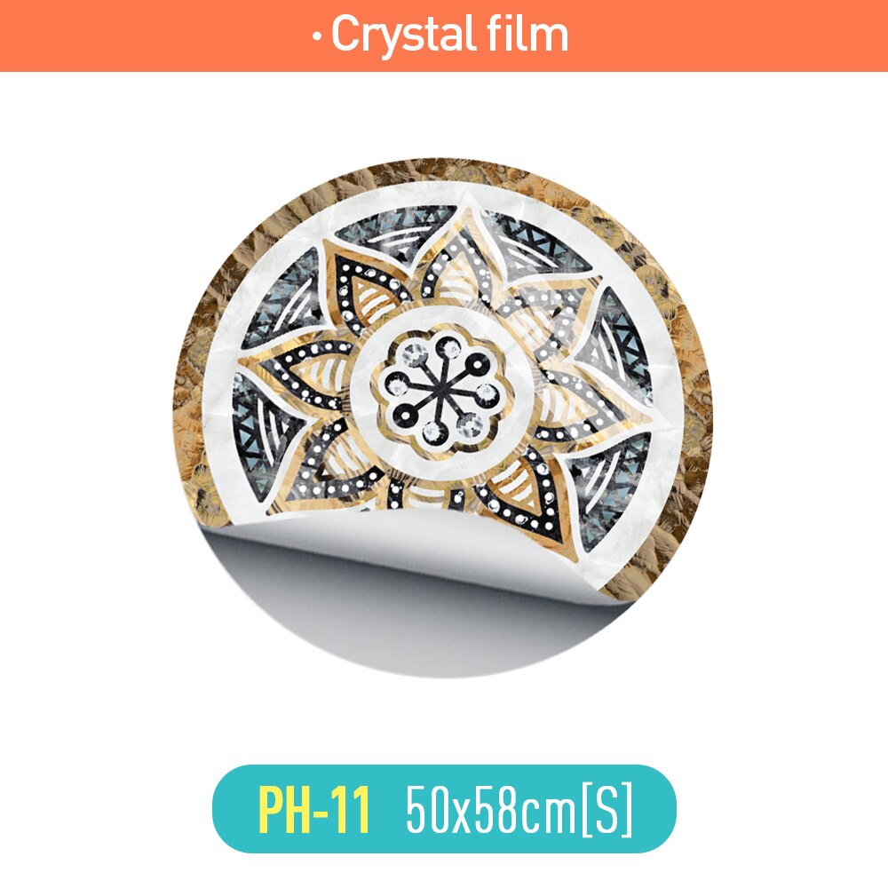 Corridor aisle living room entrance renovation floor stickers waterproof and anti-fouling ground decoration tile stickers: Crystal film