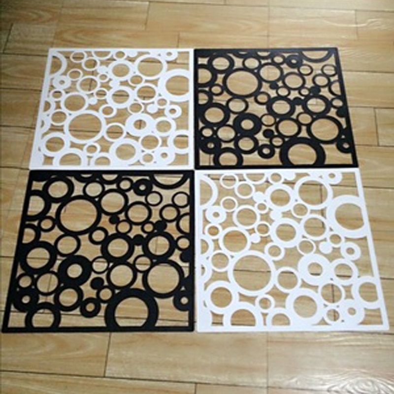 Room Dividers Tv Wall Stickers Screen Partition Entranceway Door Hanging Screen Cutout Grilles 4pcs/lot