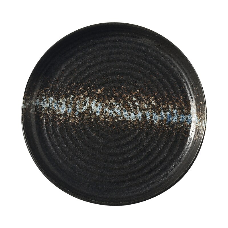 Japanse Retro Schotel Keramische Steak Plaat Creatieve Ronde Diepe Rivierkreeft Grote Platte Ceramica Westerse Gerechten Platen Servies