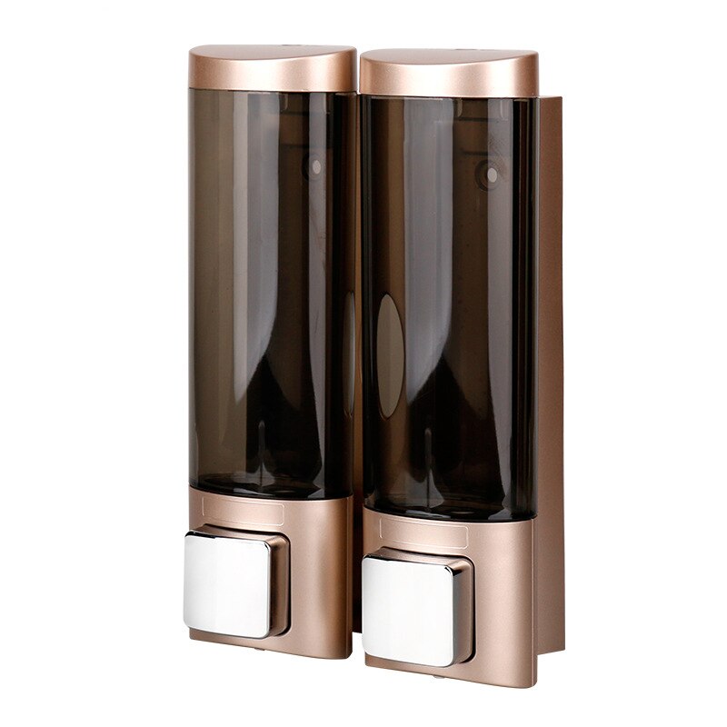 Veggmontert manuell såpedispenser sanitizer flaske sjampo flaske dårlig flytende boks baderomsutstyr maskinvare: Lysegrønn