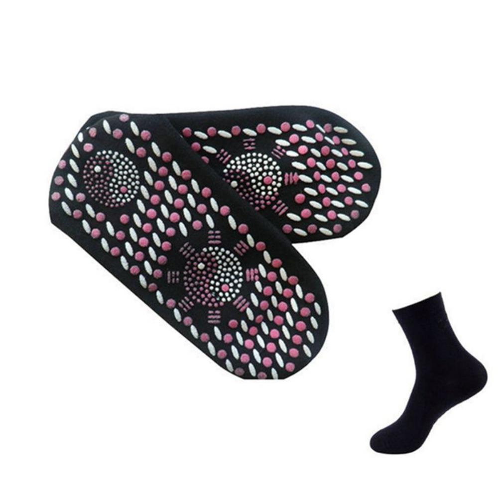 2Pcs Self-Heating Health Care Socks Tourmaline Magnetic Therapy Comfortable Breathable Massage Socks