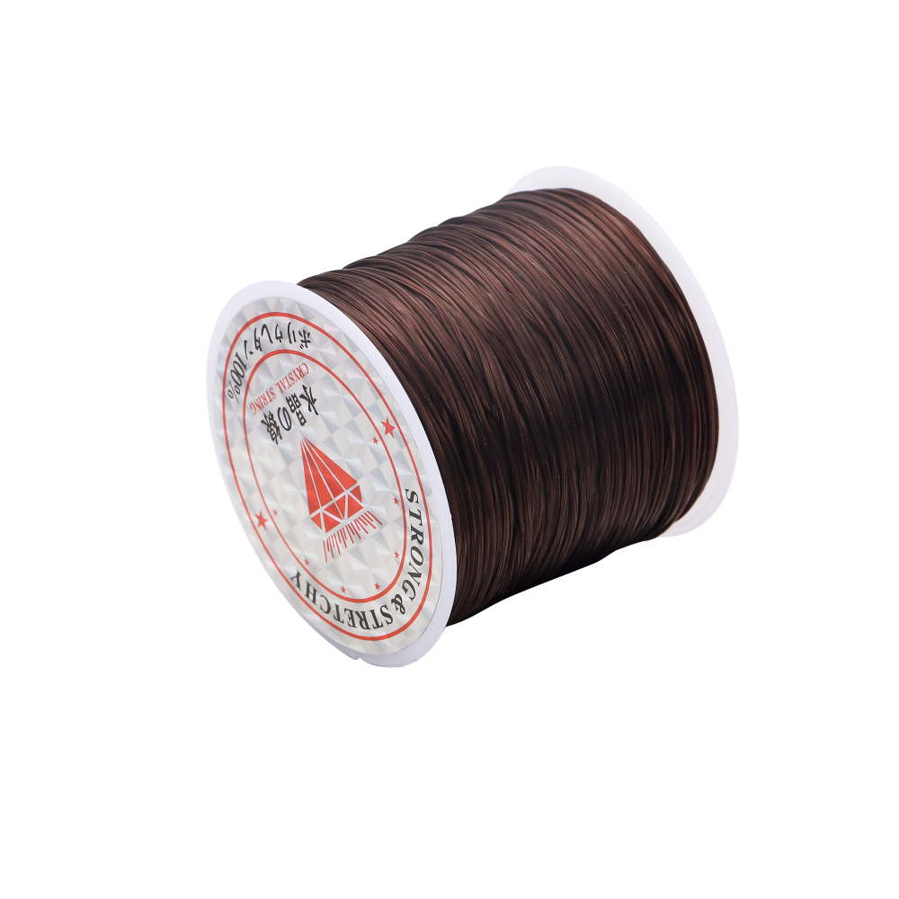 40Meters/roll Black White Stretch Elastic Cord For Bracelet Necklace Nylon Beading Cord String Thread Diy Jewelry Making Supplie: Brown