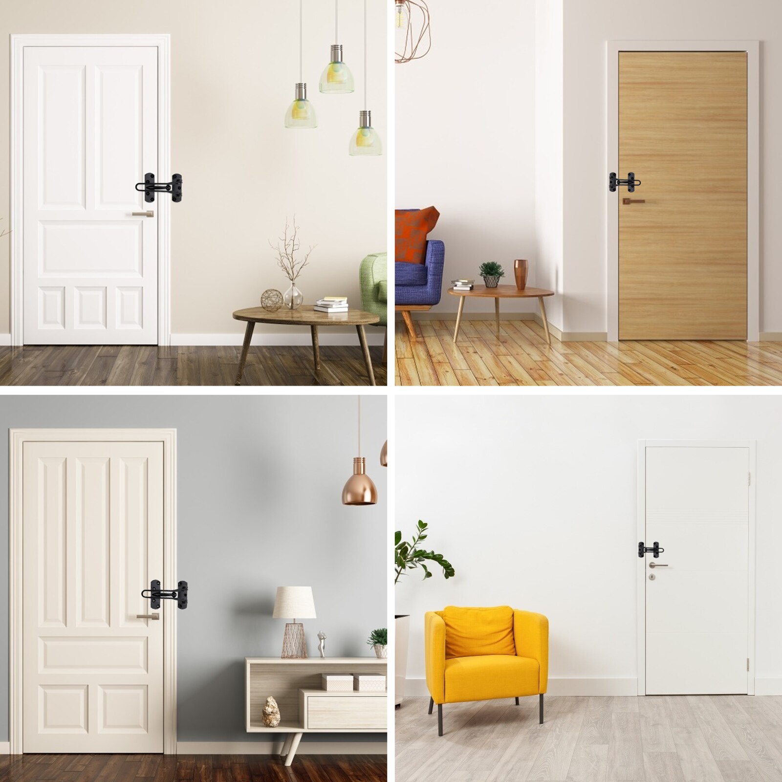 Swing Bar Door Lock Stylish Zinc Alloy Useful Hotel Reinforcement Lock Door Lock Home Lock Door Guard