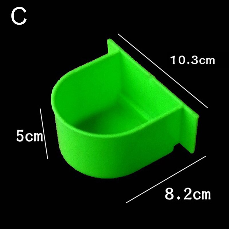 pet supplies bird cage food trough bird feeder green transparent semicircular food container bird cage accessories J6A5128: C