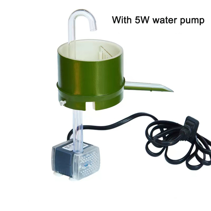 3 in 1 Aquarium Filter Box Bamboo Tube Type Water Flow Device Small Top-mounted External ABS Fish Tank Filter Water Purification: With 5W water pump