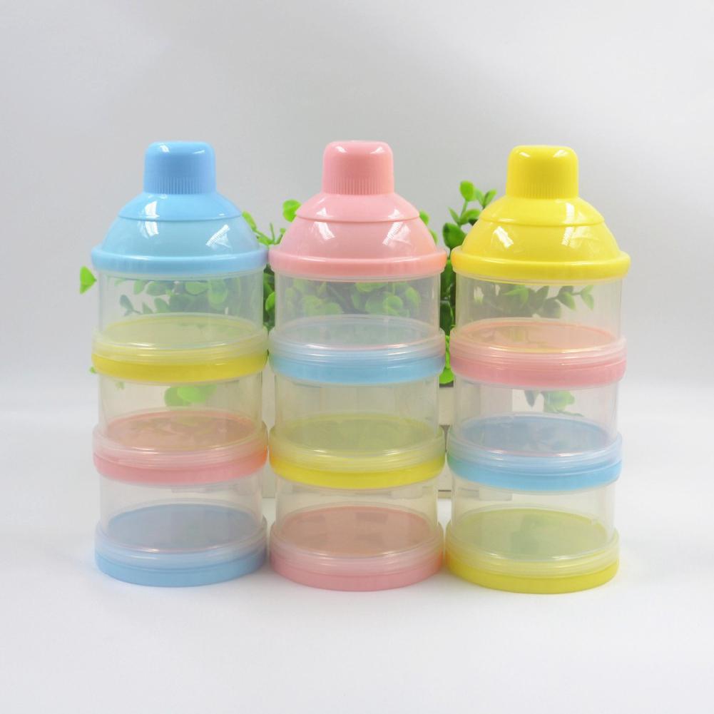 Kidlove 3 lag baby mælkepulver boks bærbar baby spædbørn fodring opbevaringsbeholder arrangør madkasse boks dispenser børn