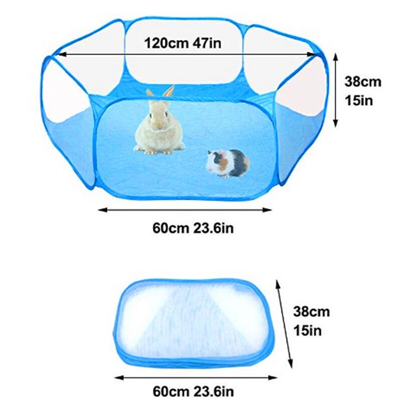 Pet Playpen Portable Open Indoor / Outdoor Small Animal Cage Game Playground Fence for Hamster Guinea- Pigs