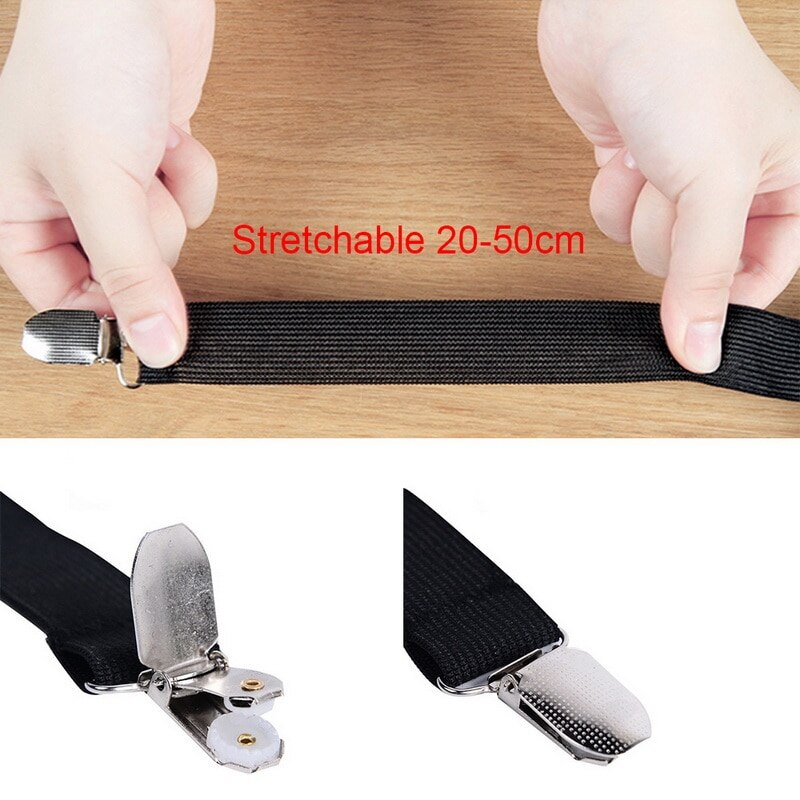 4Stck Einstellbare Dreieck Elastische Bettlaken Clips Halfter Matratze Bettdecke Decke Verschluss Riemen Befestigung Unterhose-Beständig Gürtel