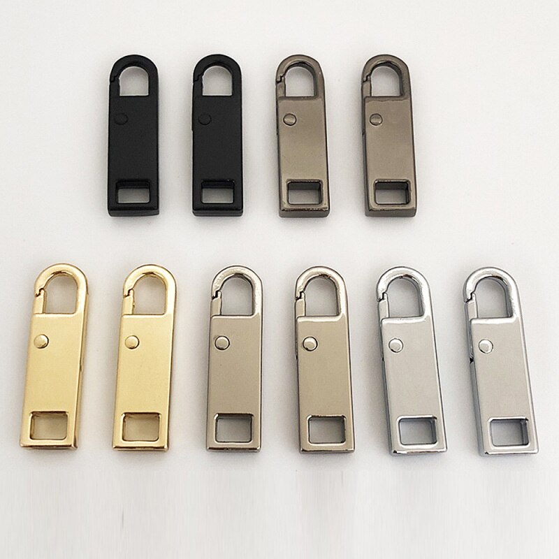 2PCS/lot Metal Zipper Pull Zip Head For Zipper Slider Repair Kits DIY Sewing Craft Accessories Bags Garment Zipper Supplies