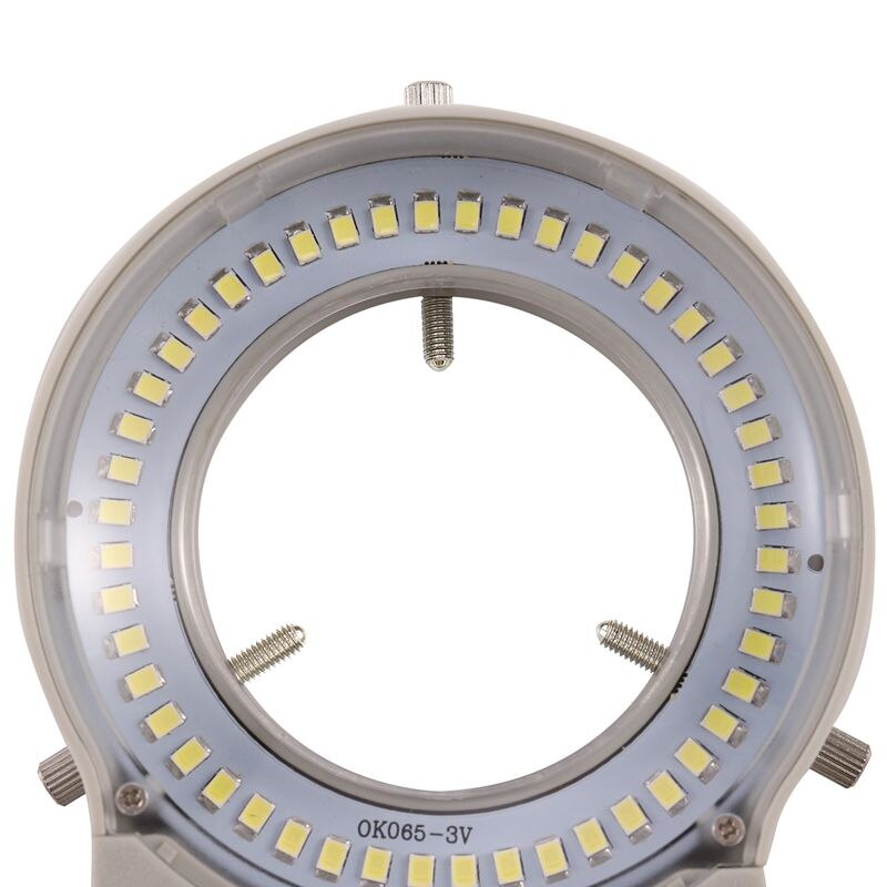 48 LED Microscope industriel caméra Source lumineuse anneau lampe lumière illuminateur lampe luminosité réglable Interface USB