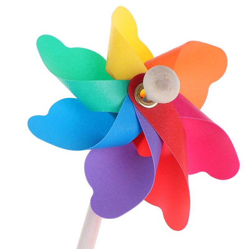 SchöNe Bunte Holz Garten Hof Partei Windmühle Wind Spinner Ornament Dekoration freundlicher Spielzeug