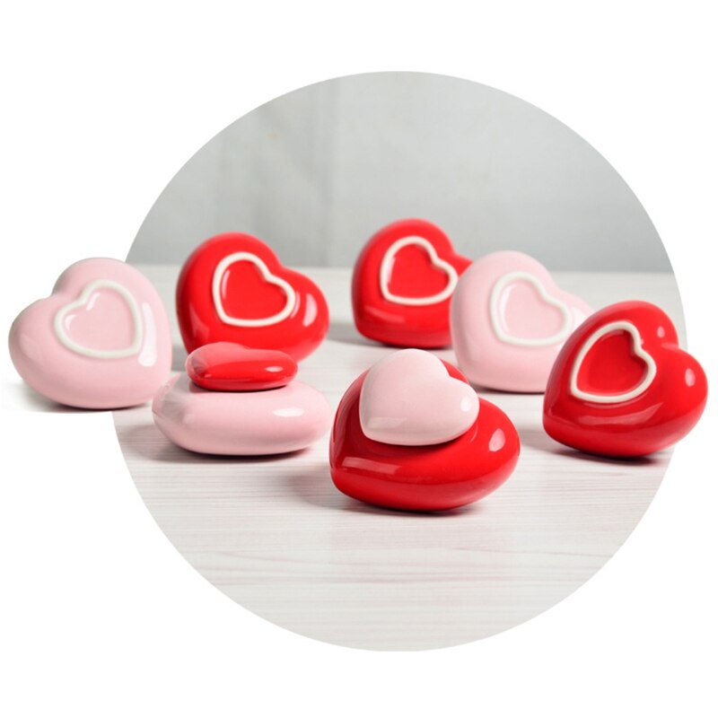 Urna di cremazione in ceramica a forma di cuore per la condivisione di mini urne con fratelli o famiglie animali domestici o ceneri umane