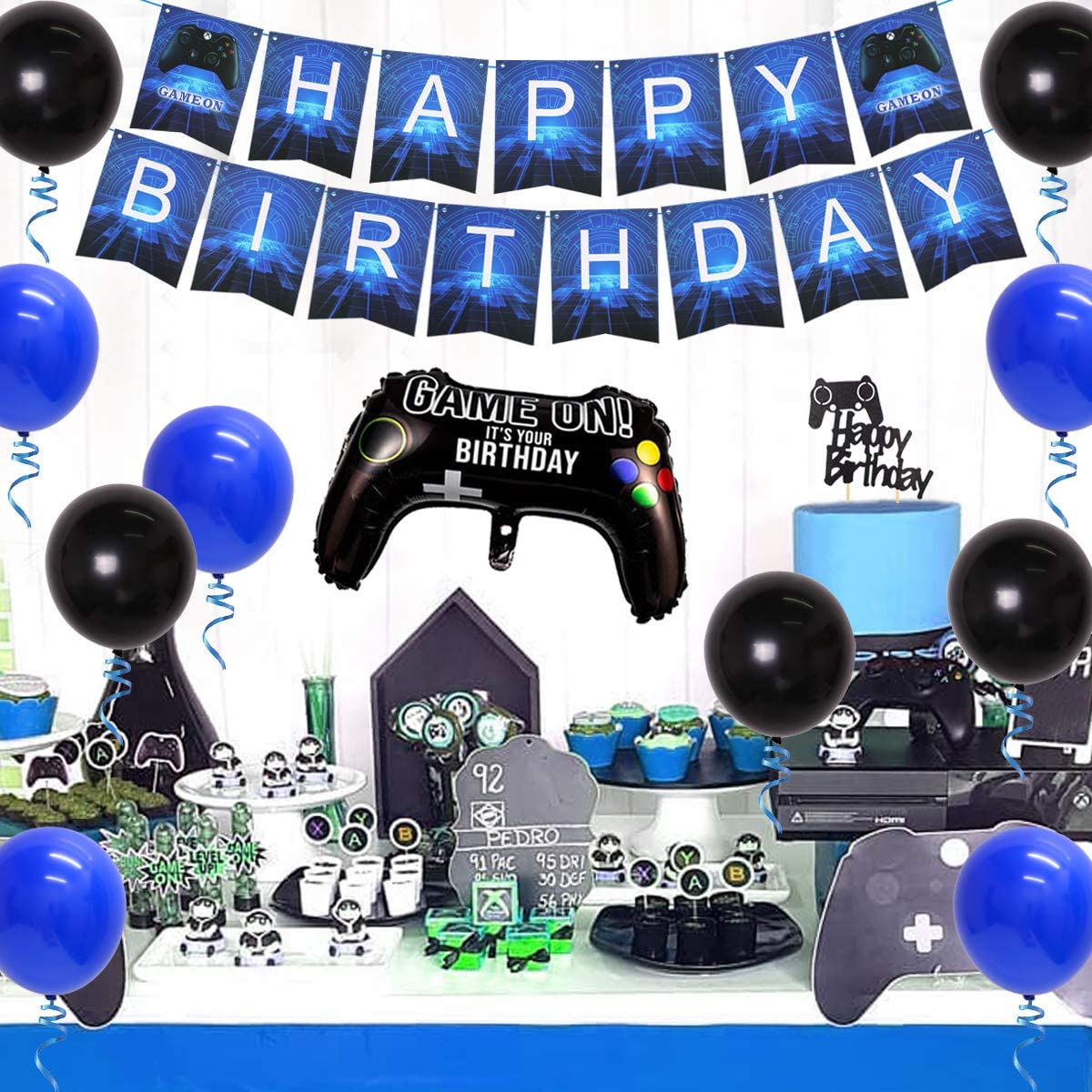 Video Game 12th Birthday Party Decorations 12 Years Old Birthday Party Supplies with Game Controller Balloons for Boys Girls