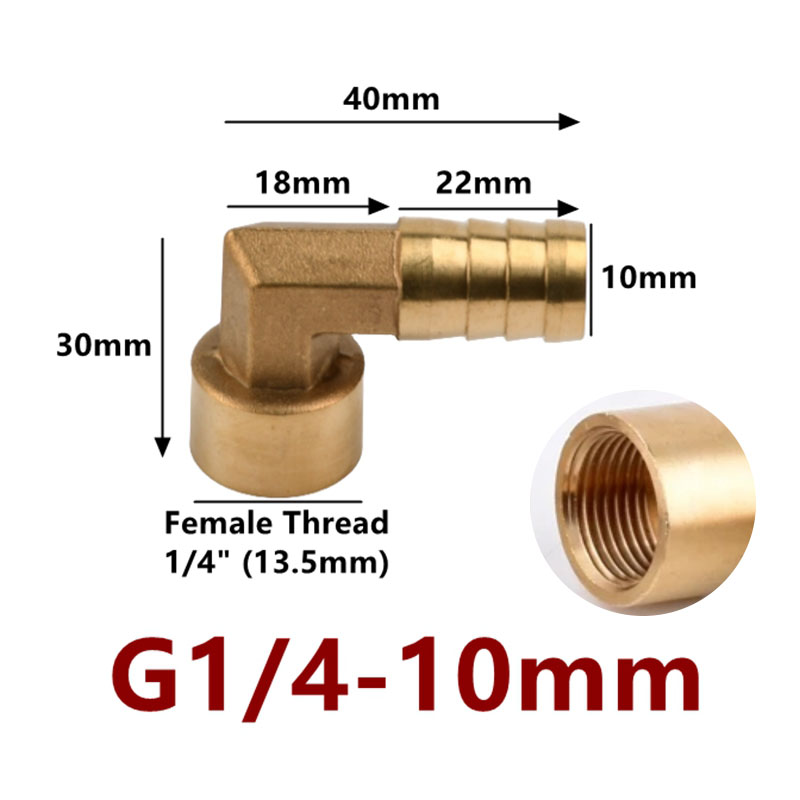 Raccord Adaptateur Laiton G1/2 Filetage Femelle - Pour Tuyau, Robinet, Connexion Rapide