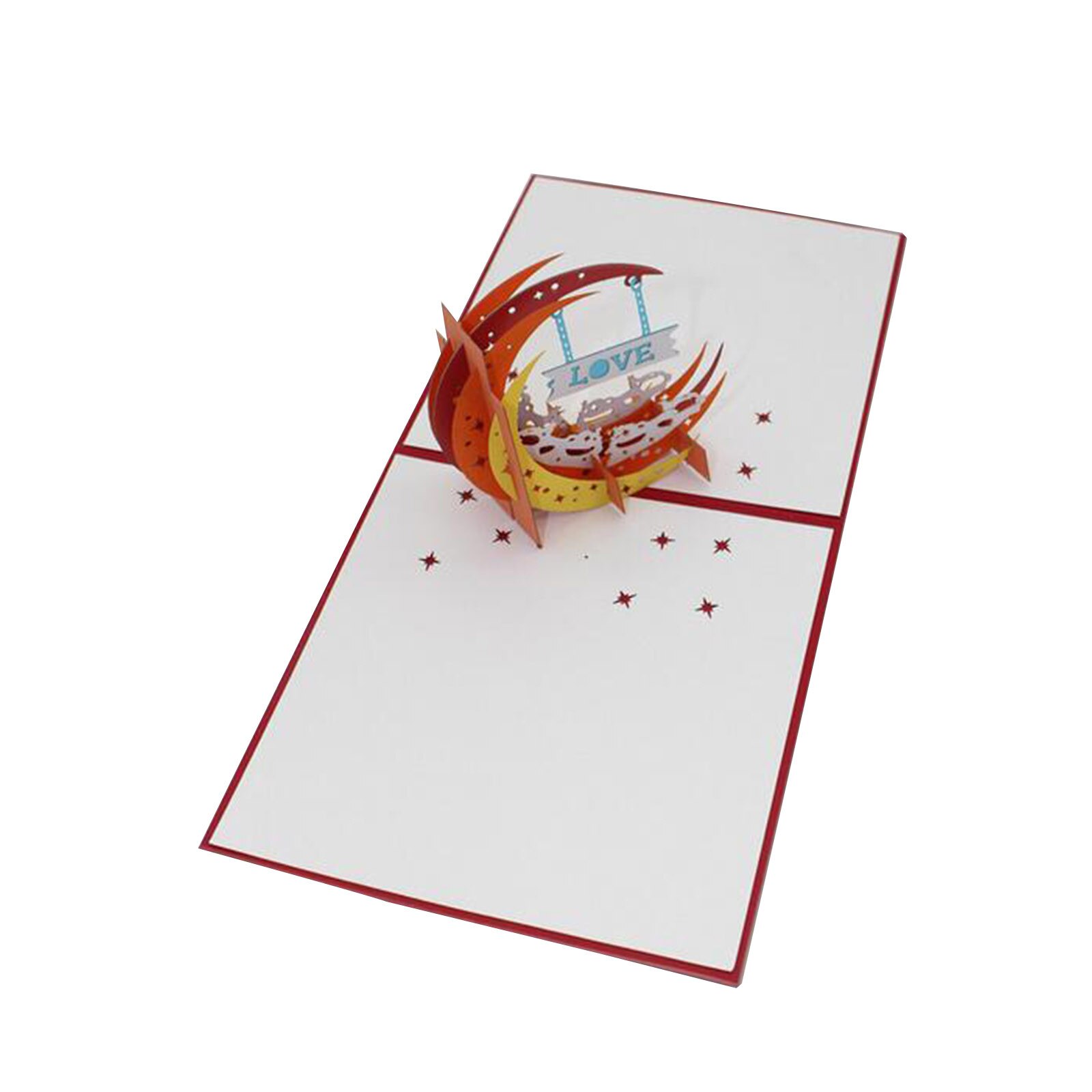 Love 3D Pop-Up Cards Valentines Day Postcard Stickers Wedding Invitation Greeting Blessing Card 98Anniversary for Her #27: D