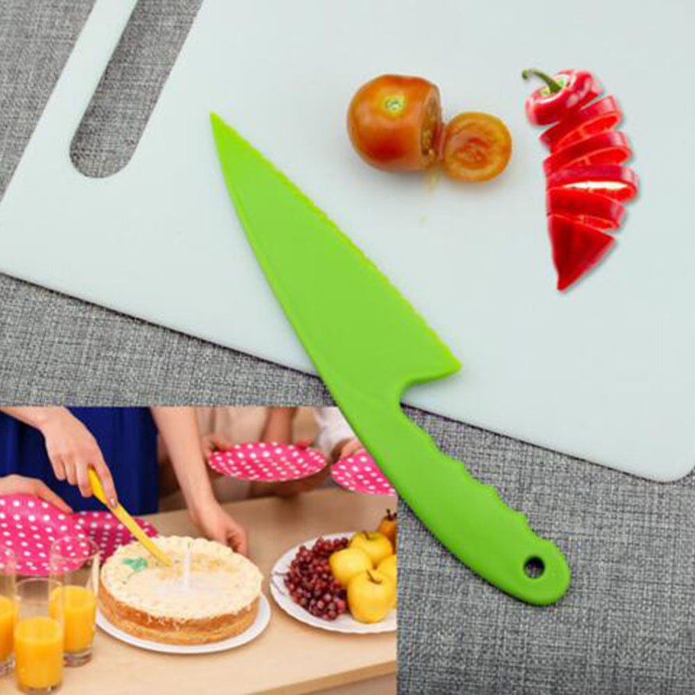 Éplucheur multifonction à usage domestique | nouveauté 1 pièces couteau à pain en plastique PP sans danger pour les gâteaux couteau à légumes et fruits avec manche, outil de cuisine