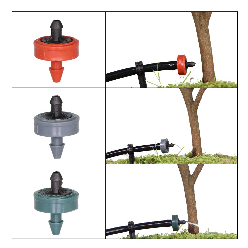 20PCS 2L 4L 8L/H Pressure Compensation Drippers 4/7 Hose Puncher Agricultural Garden Lawn Irrigation System Steady Flow Dripper