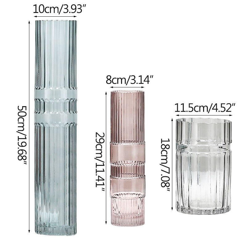 Home Decoration Flower Vase High Glass Vase Fydroponics Desktop Decoration Flower Arrangement Wedding Decoration Vases Ornaments