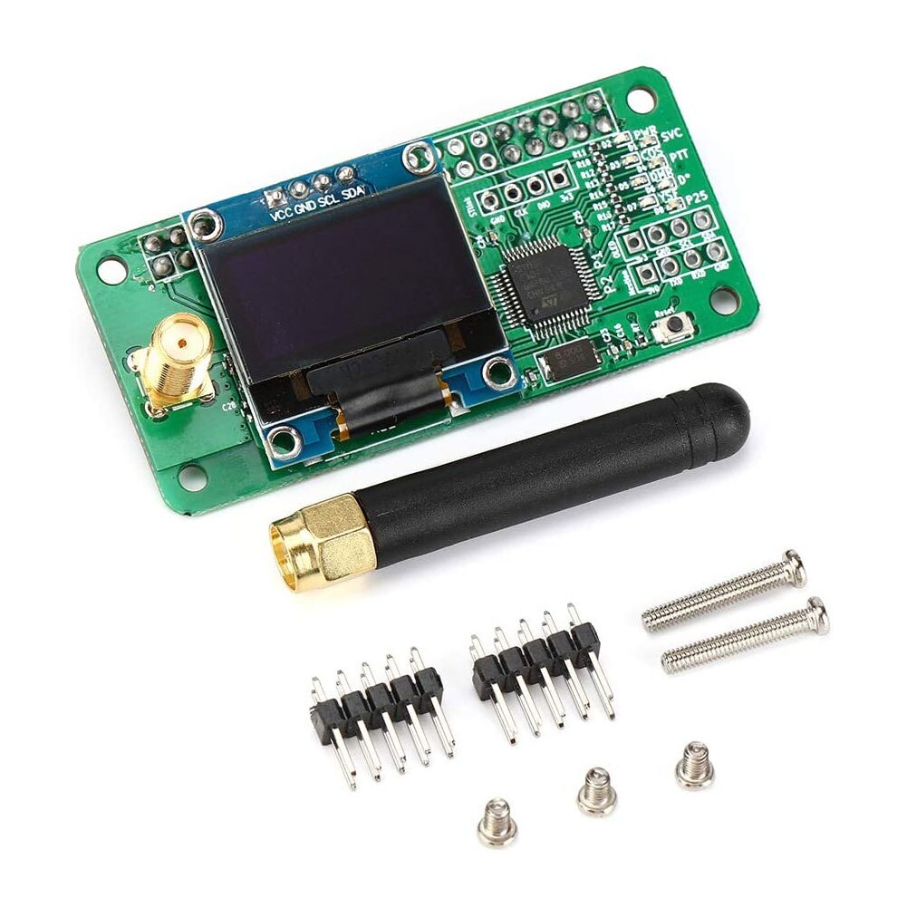 MMDVM DMR P25 YSF DSTAR Wireless Hotspot Board with Single Hotspot Expansion OLED Panel Case Antenna Kit Black Simplex Parts