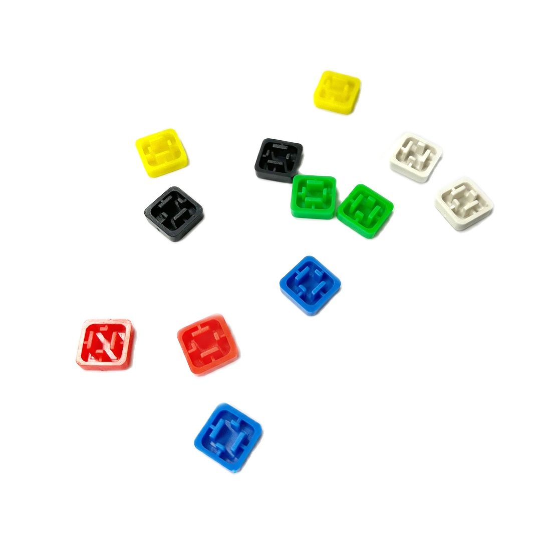100pcs 12*12mm push button cap square buttons caps multi color switch cover for 12*12mm square button