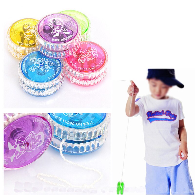 LED Flashing Magical Yoyo Ball Toys For Kids Colorful Plastic Easy To Carry Yo-yo Toy Party Boy Classic Funny Toys Lighted