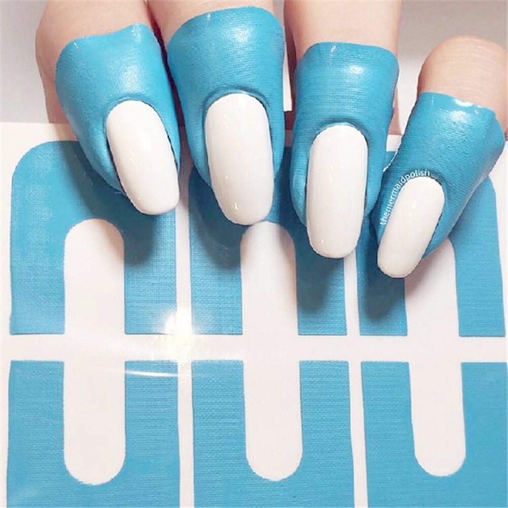 U-Vorm Anti-Splash Nail Form Guide Sticker Strippen Tape Bescherming Nagels Vingerafdruk Stickers Vinger Huid Bescherming