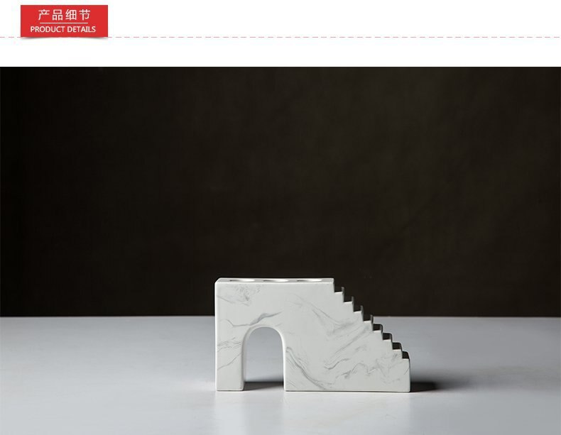 Arte moderno soporte para velas de cerámica blanco nórdico portavelas vela centro de mesa nupcial decoración del hogar Ideas de